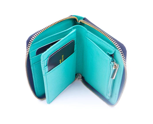 Zipped Leather Wallet - Cards, Coins, Notes