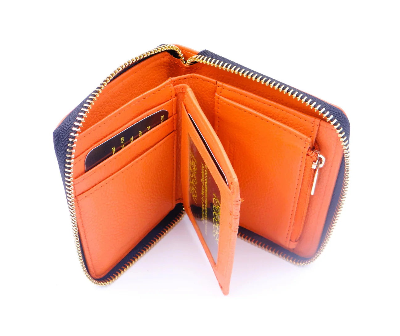 Zipped Leather Wallet - Cards, Coins, Notes