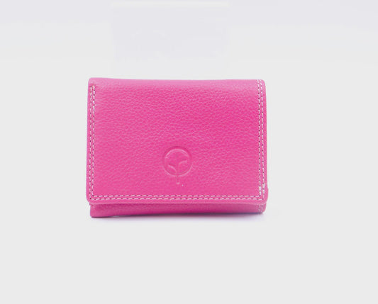 Leather Card/Cash Tri-fold Wallet