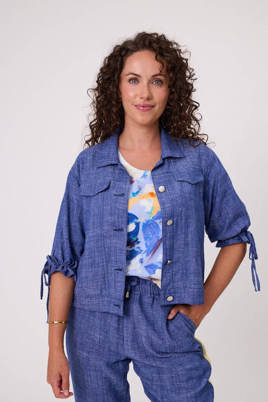 Venice Linen Jacket - Denim