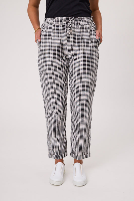 Siena Check Pant - Black/White