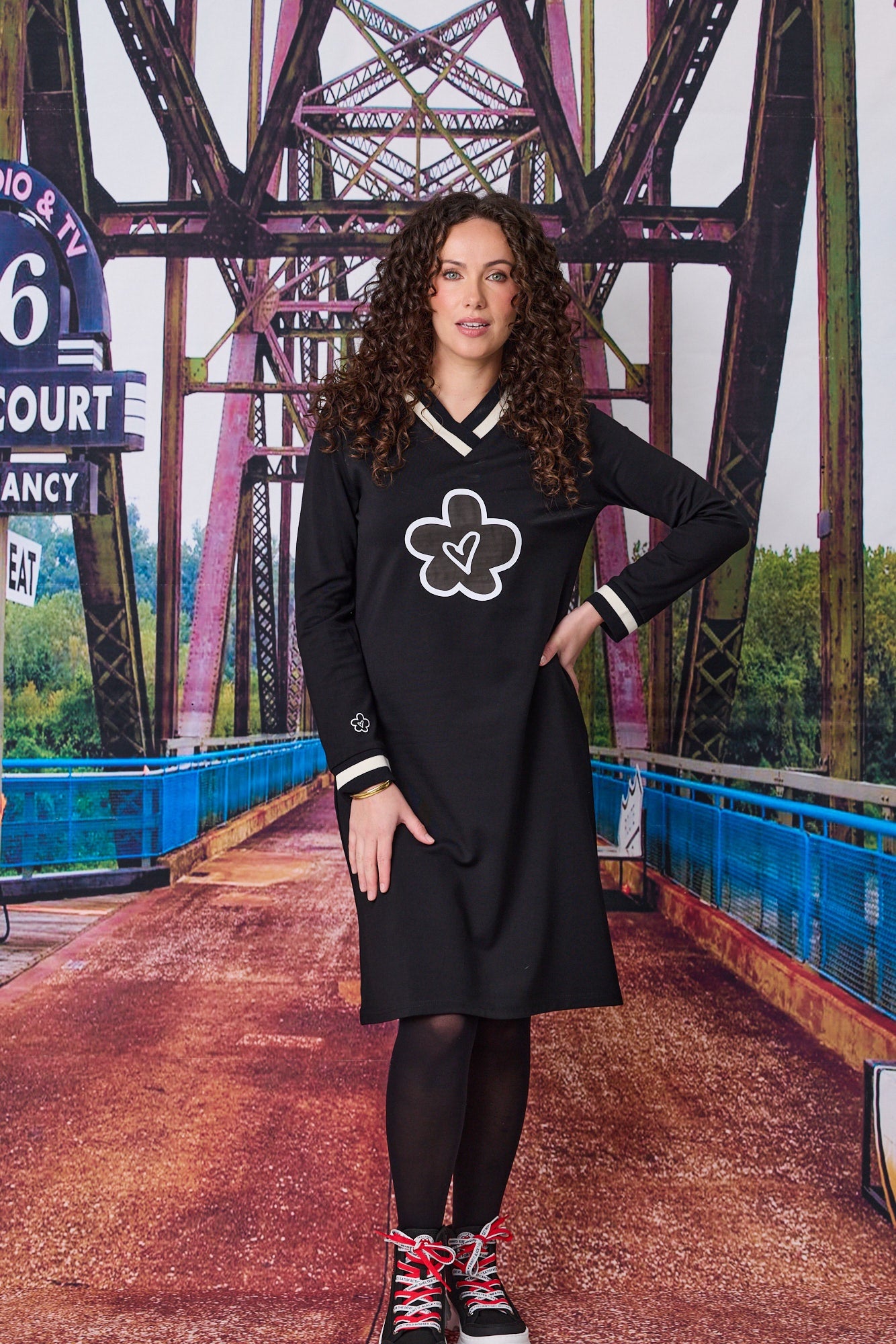 Daisy Knit Dress - Black