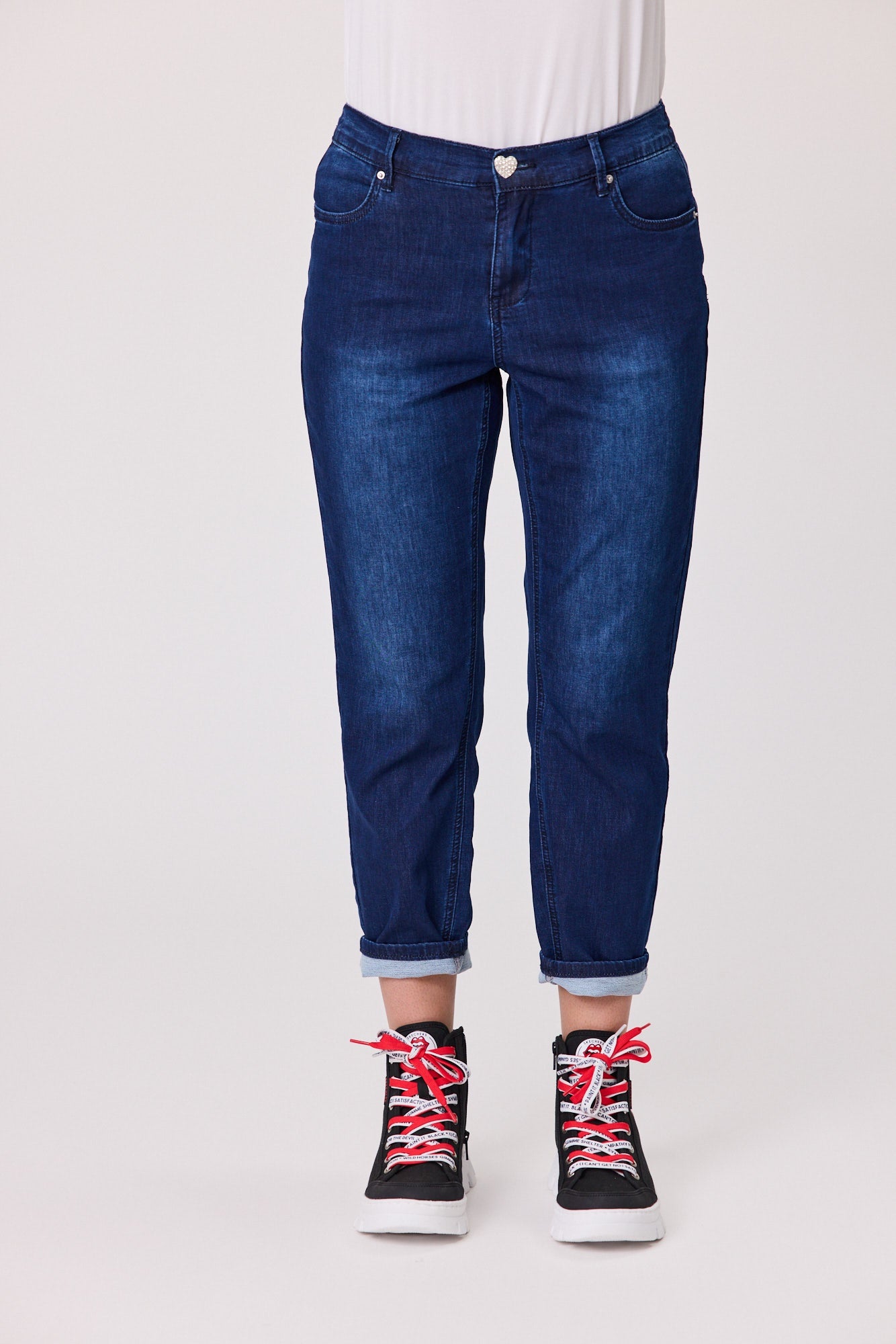 Classified 7/8 Jean & Heart Button