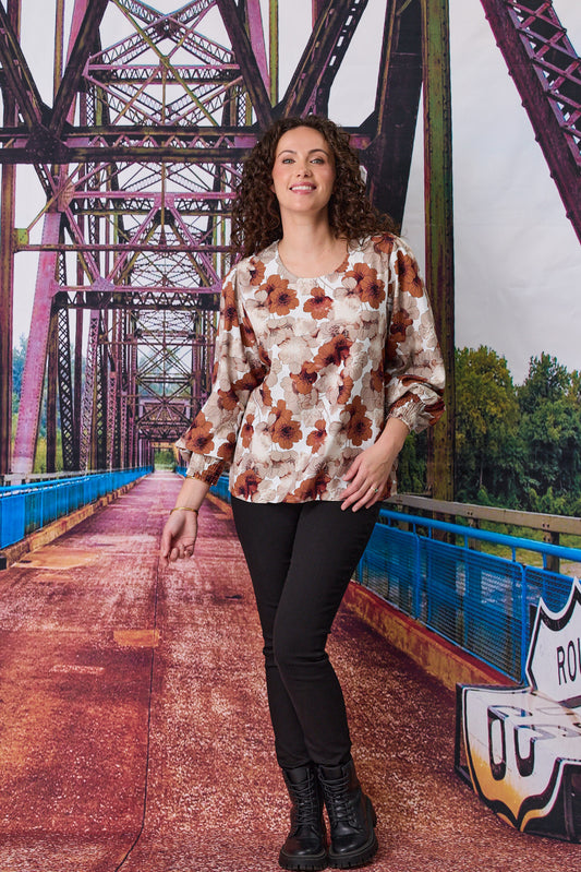 Reims Rouched Cuff Top