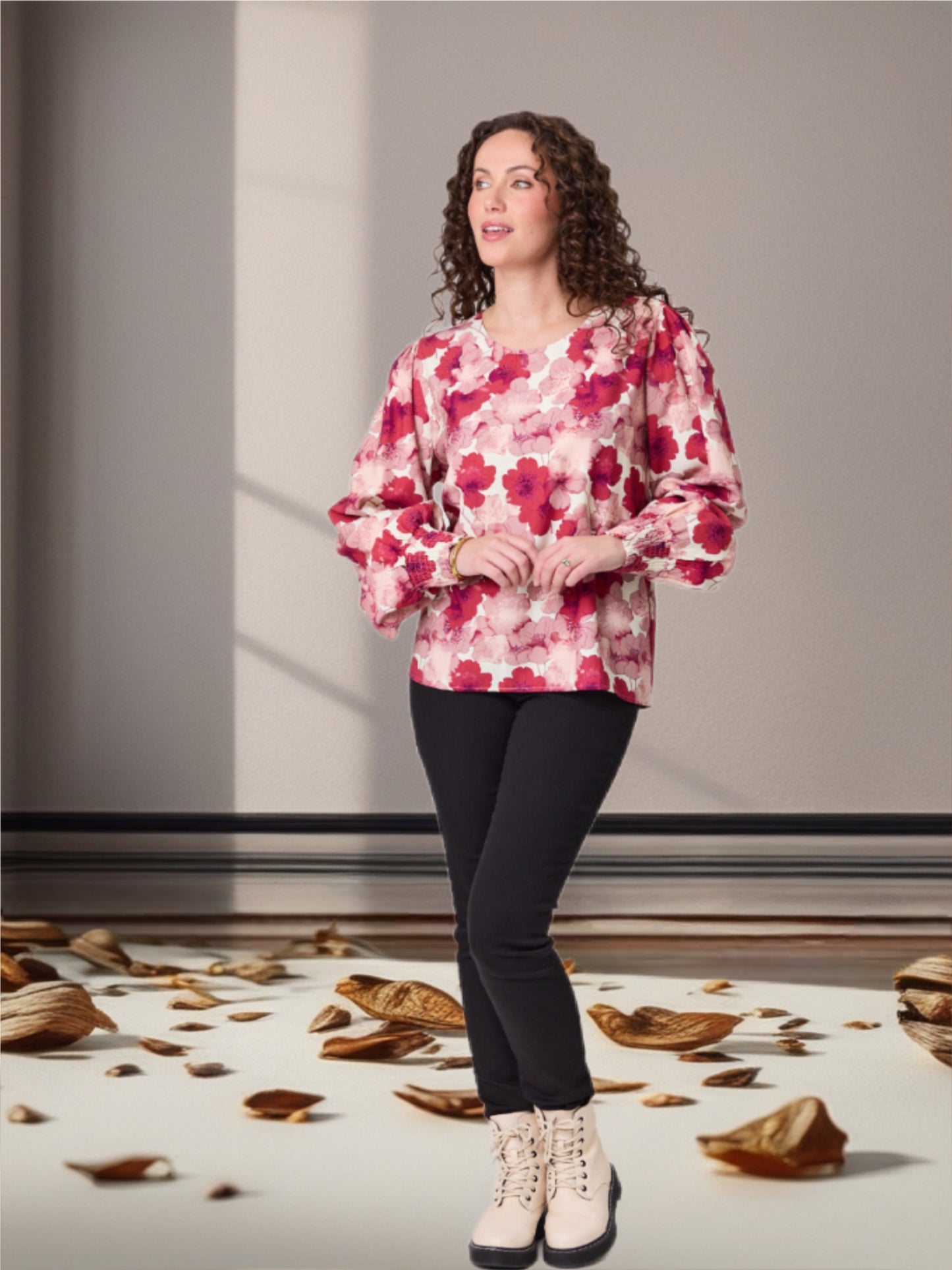 Reims Rouched Cuff Top