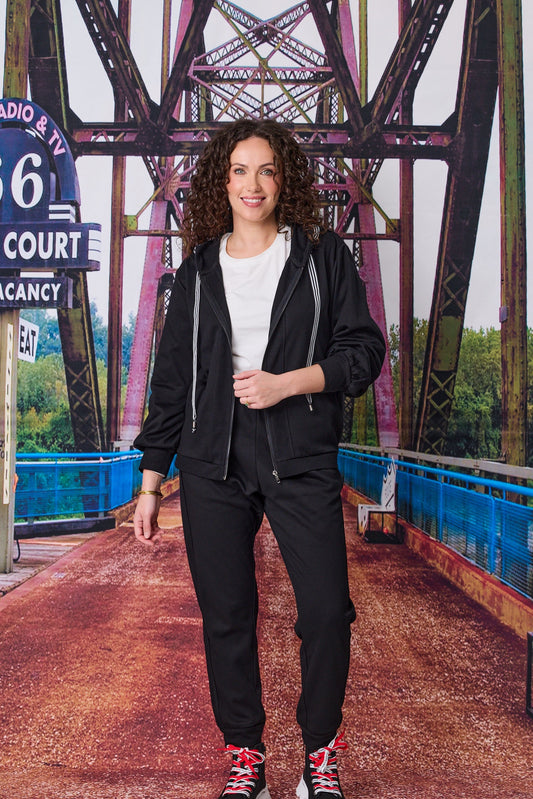 Aspen Hooded Fleece Jacket - Black