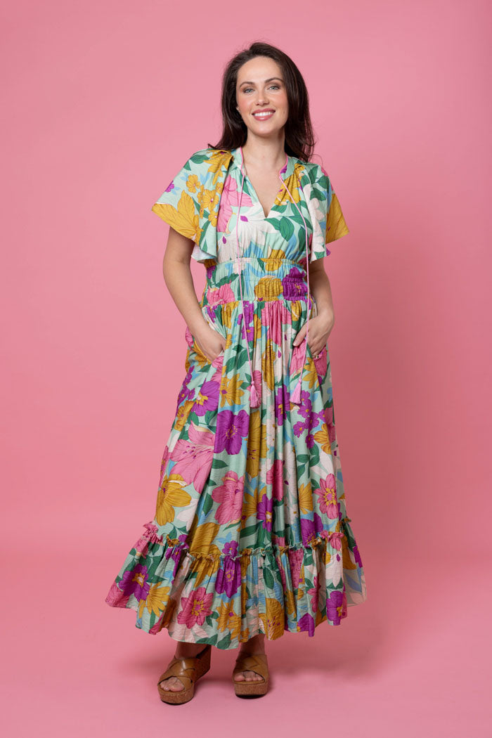Josie Maxi Dress - Green Floral