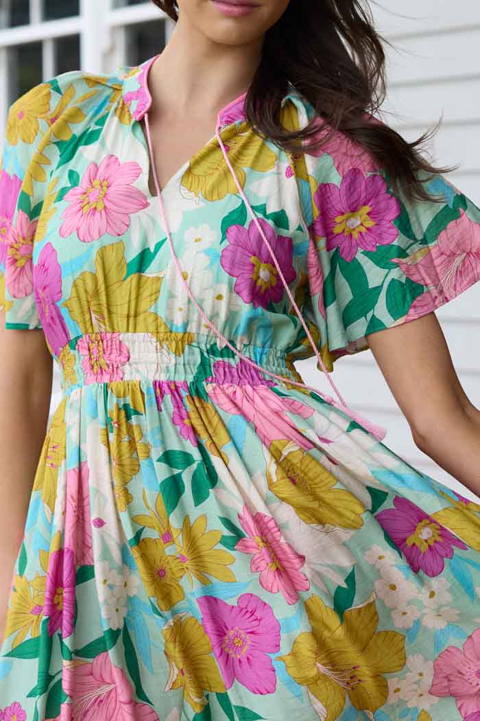 Josie Maxi Dress - Green Floral