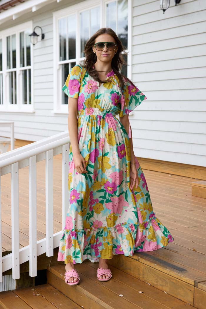 Josie Maxi Dress - Green Floral