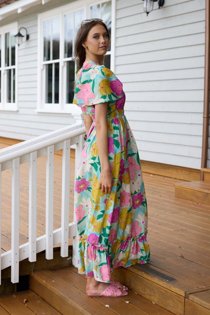 Josie Maxi Dress - Green Floral