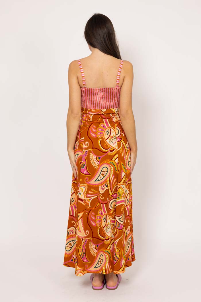 Natalie Dress - Rust Paisley