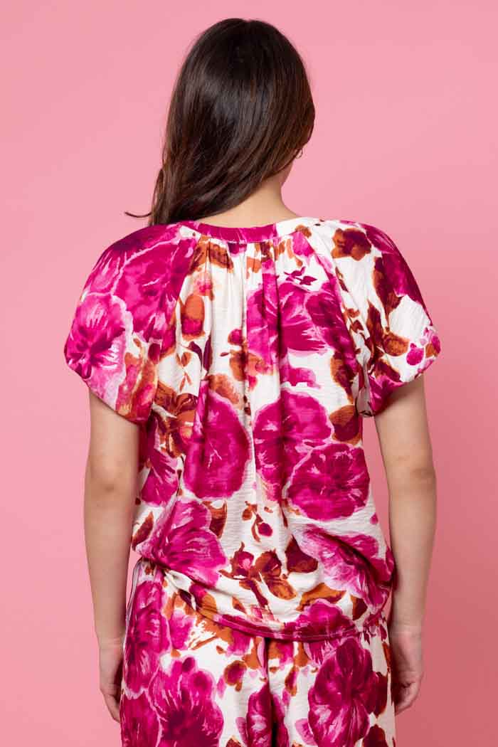 Paloma Blouse - Pink Floral