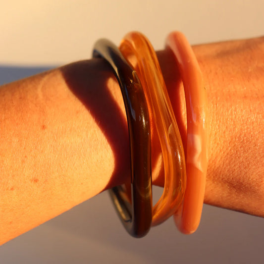 Club Paris Salmon Resin Bangle