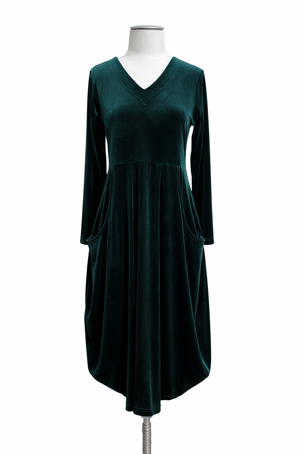 Bittermoon Velvet Carly Dress - Bottle Green