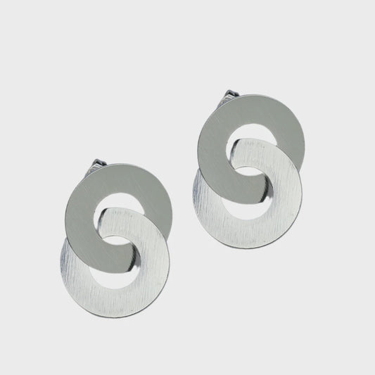 Circula Silver Stud Earrings