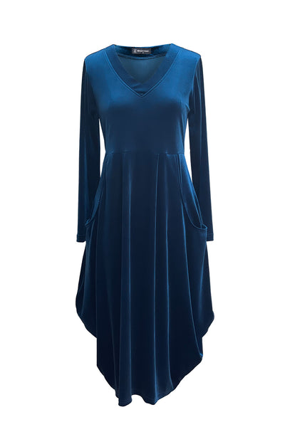 Velvet Carly Dress - Petrol