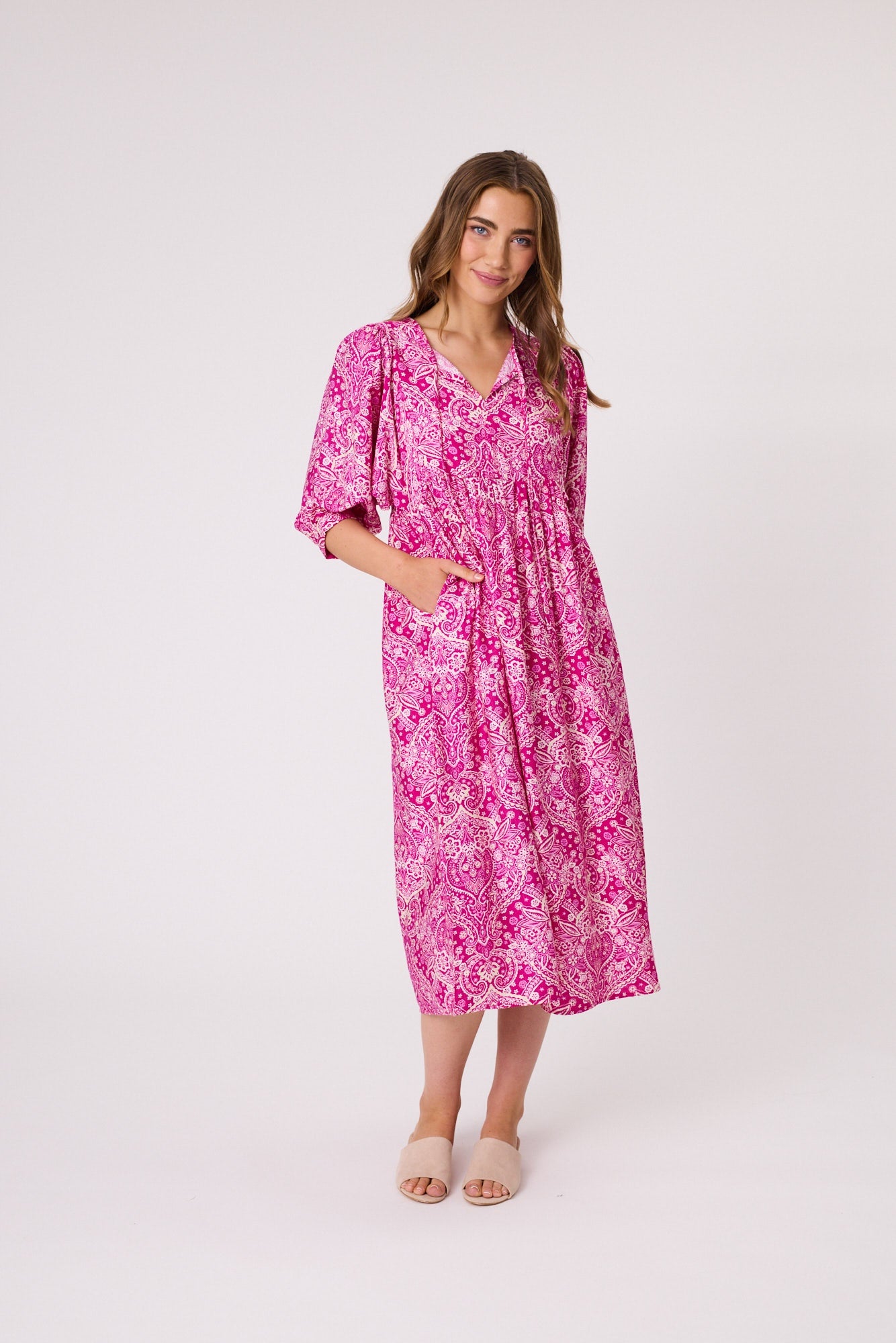 Paisley Dress - Pink