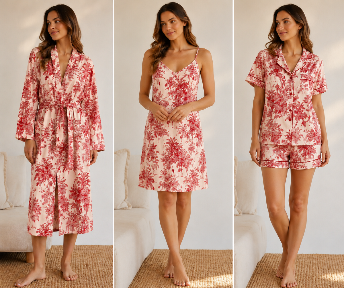 Crane & Canopy Chemise - Red/White