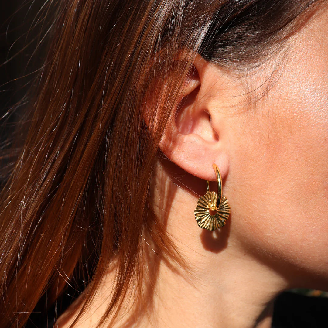 Steel Me Dee - YG Hoop Earrings