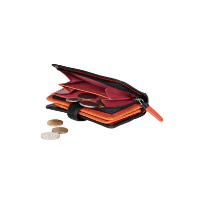 Heart- Leather Compact Zip Wallet