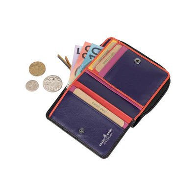 Heart- Leather Compact Zip Wallet