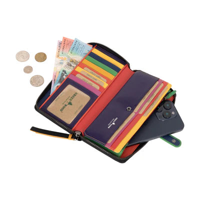 Women's Leather  Cash & Coin Wallet - Hearts