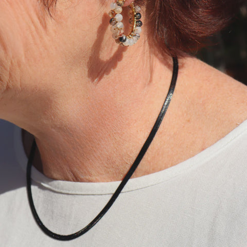 Steel Me Black Snake Chain -40cm