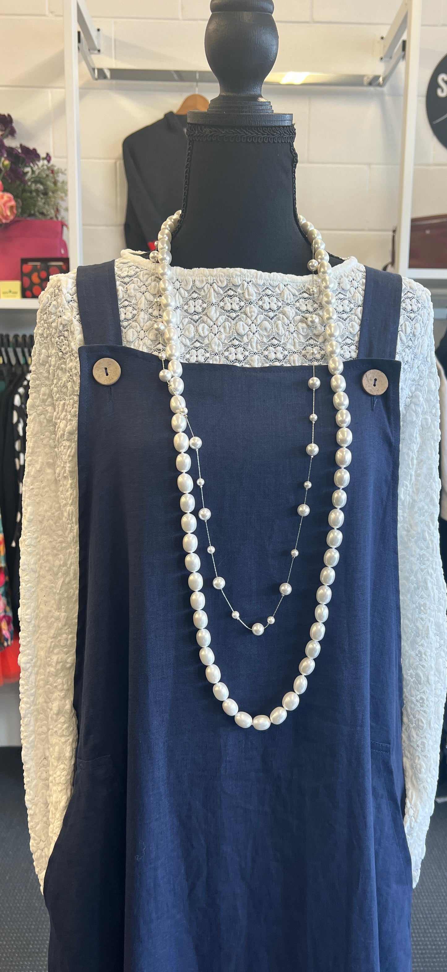 Winter White Lace Top