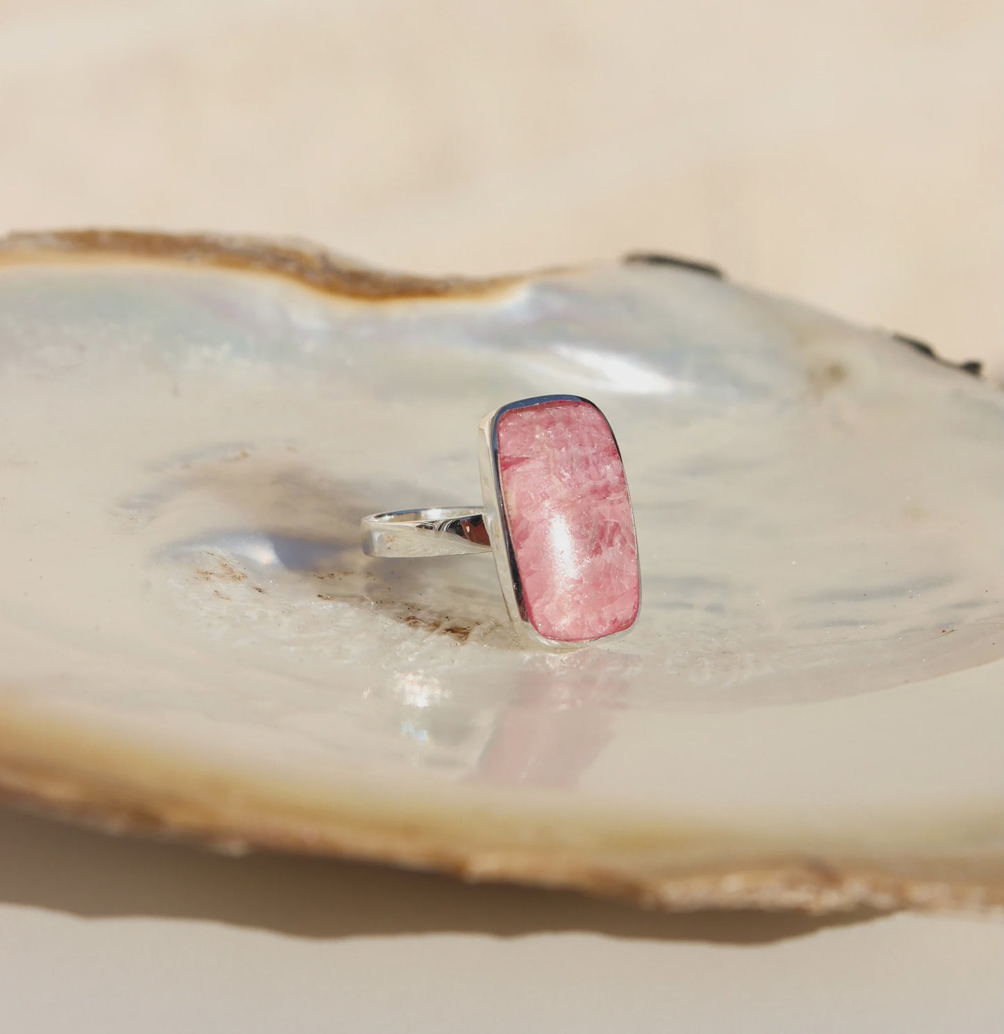 La Stèle Rhodochrosite Rectangle Ring