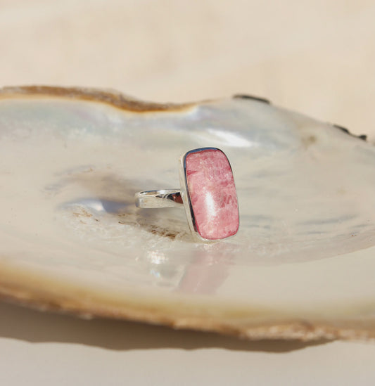 La Stèle Rhodochrosite Rectangle Ring