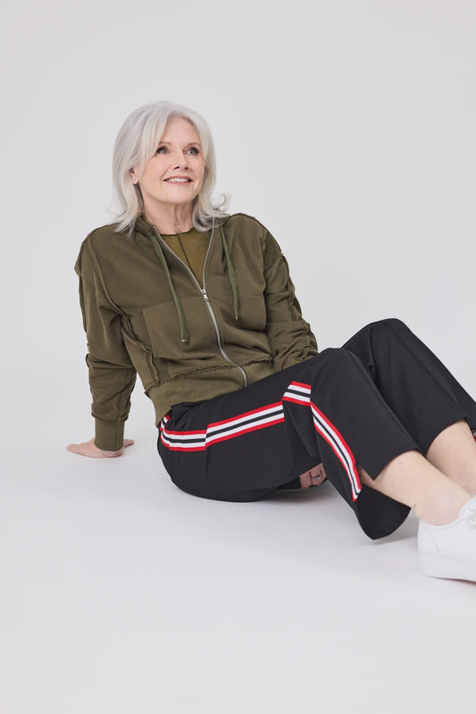 Chloe Pant Black-Red Stripe