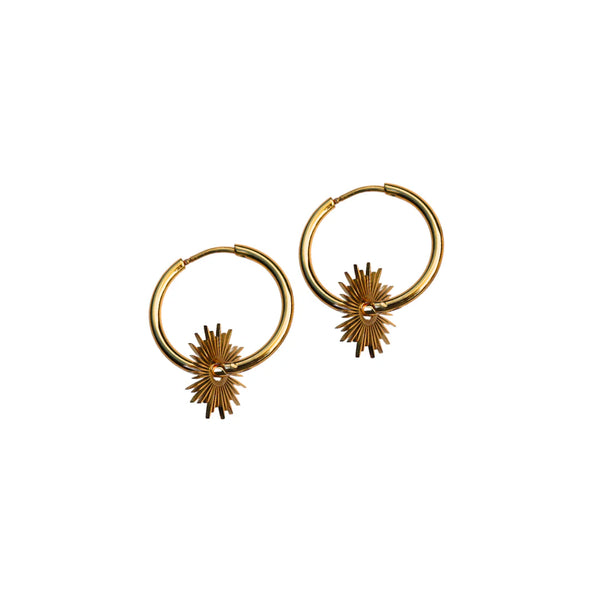 Steel Me Lena YG Hoop Earrings