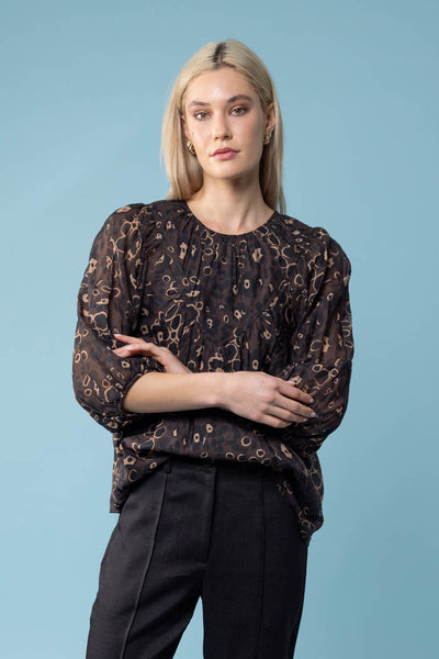 Mailee Blouse - Leopard