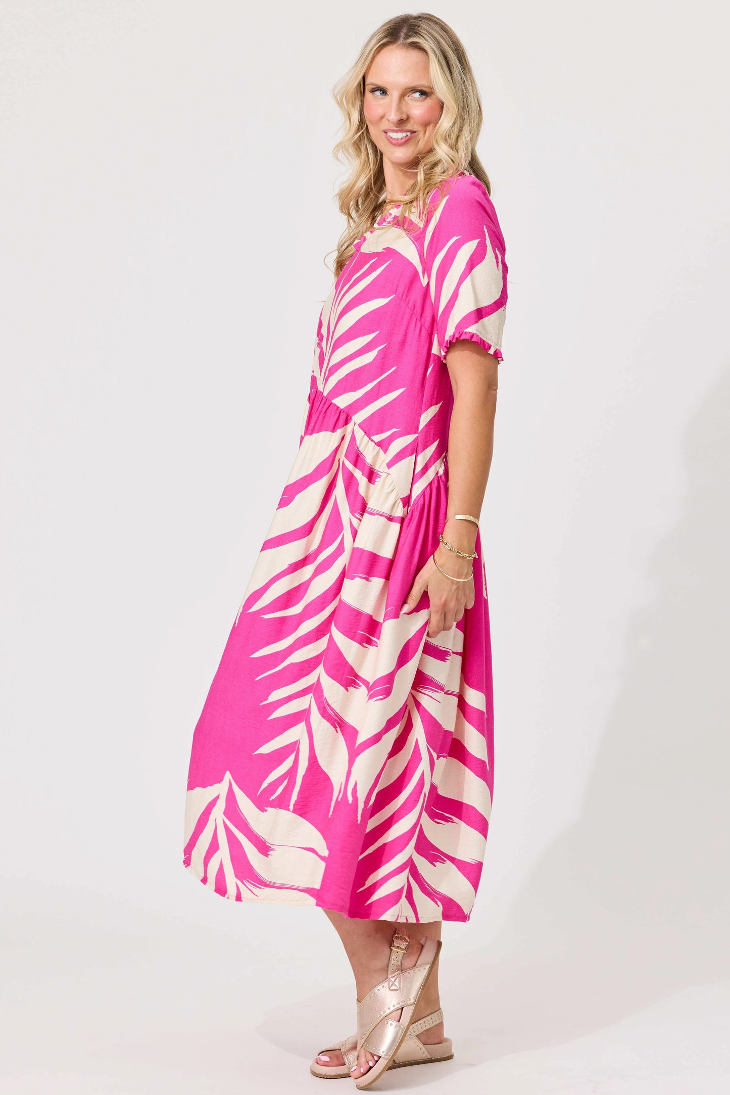 Marissa Dress - Floral Fuchsia