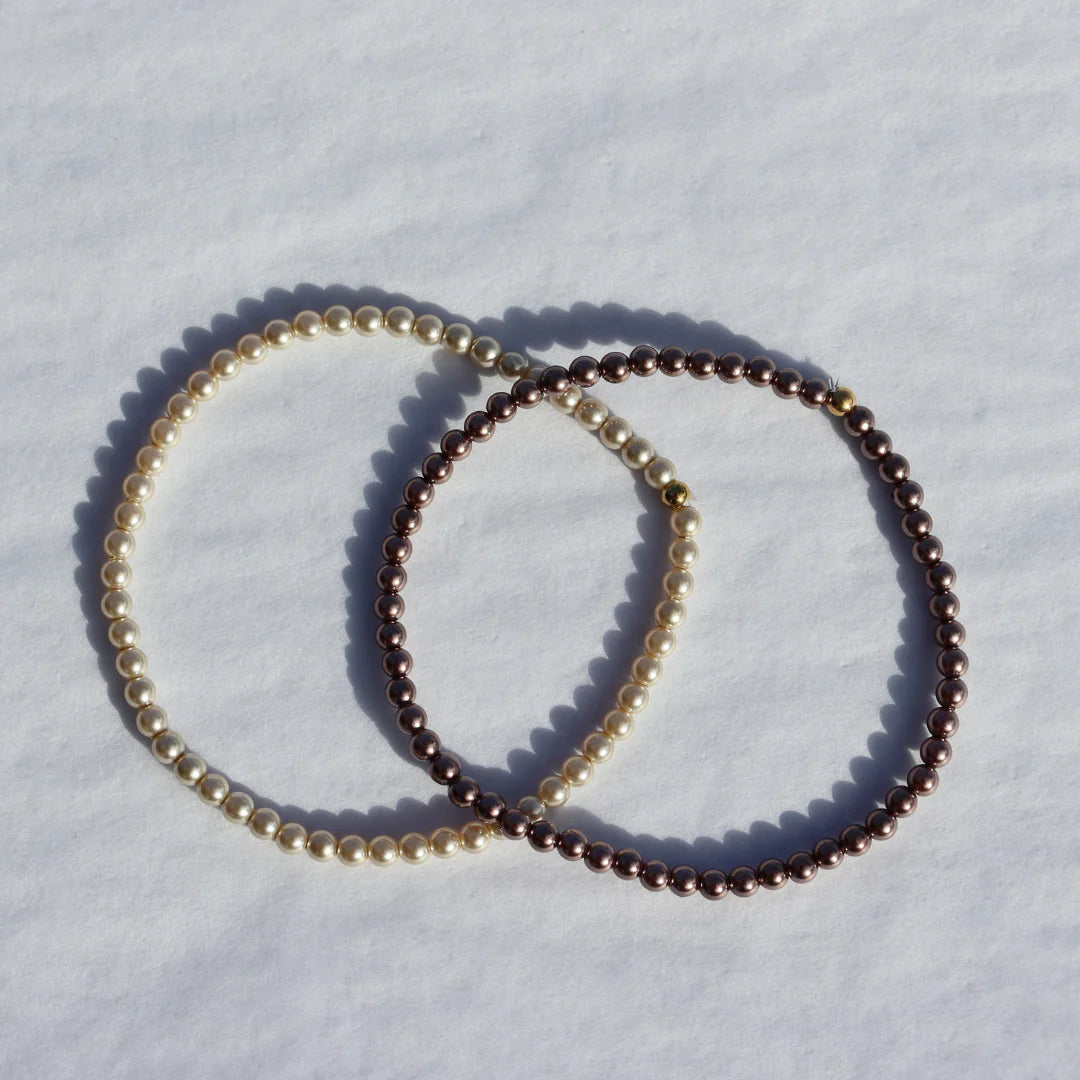 Perle Petite Mocha Stretchy Bracelet