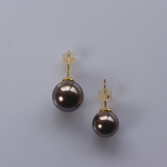 Perle - Regular Mocha Pearl Studs