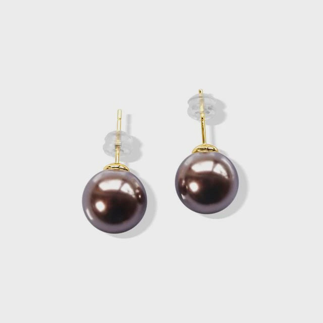 Perle Mocha Pearl Studs