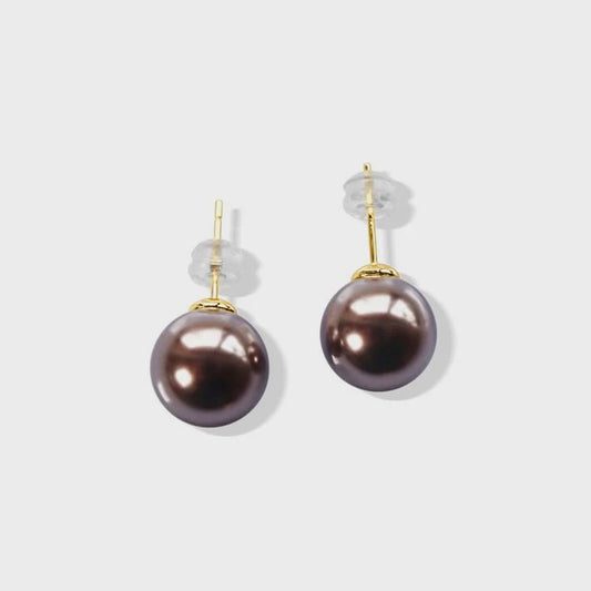 Perle Mocha Pearl Studs