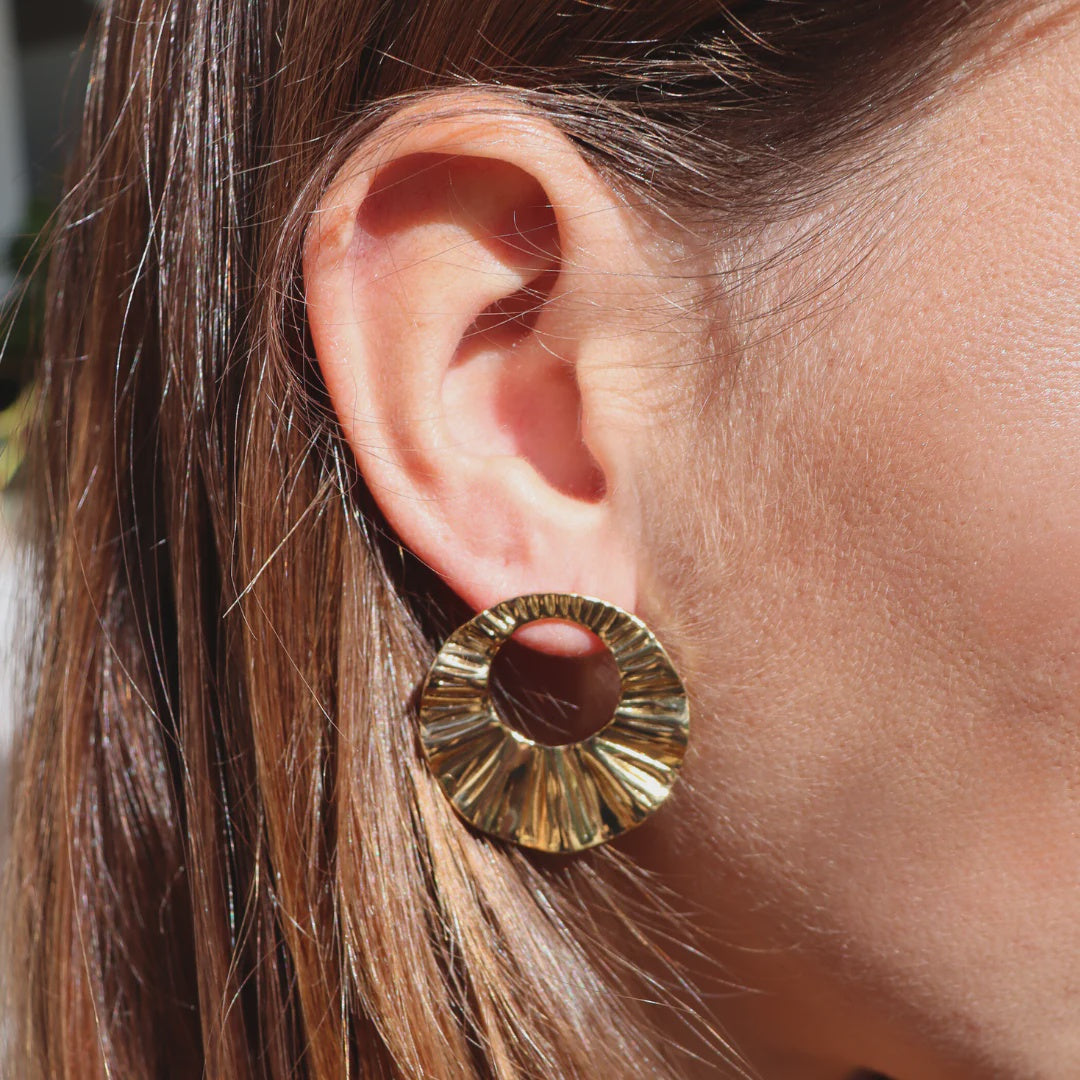 Steel Me YG Petra Earrings