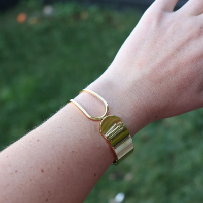 Steel Me Yellow Gold Polar Cuff Bracelet