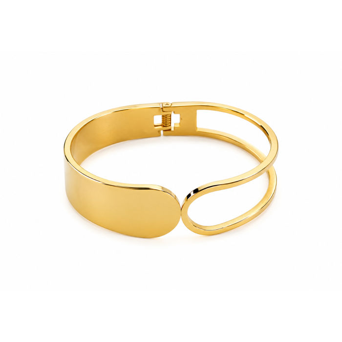 Steel Me Yellow Gold Polar Cuff Bracelet
