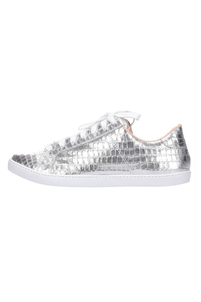 Poppy Sneaker - Silver Croc