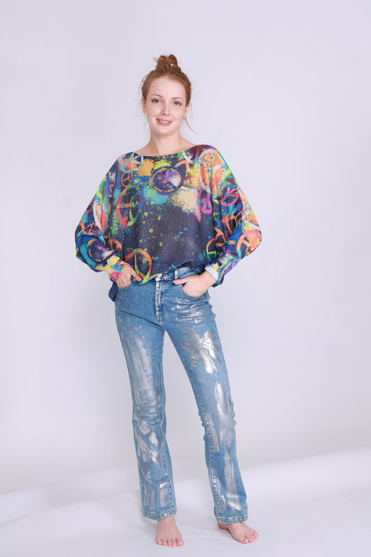 Onado Jeans - Blue Denim/Silver Splash