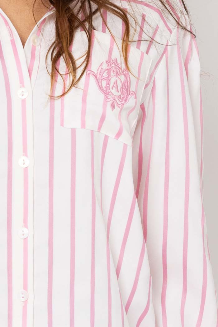 Emma Pink/White Stripe Shirt