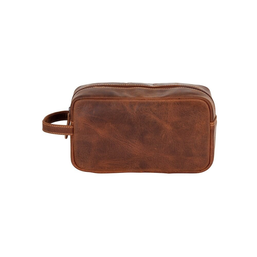 Orion Leather Toiletry Bag - Sandel