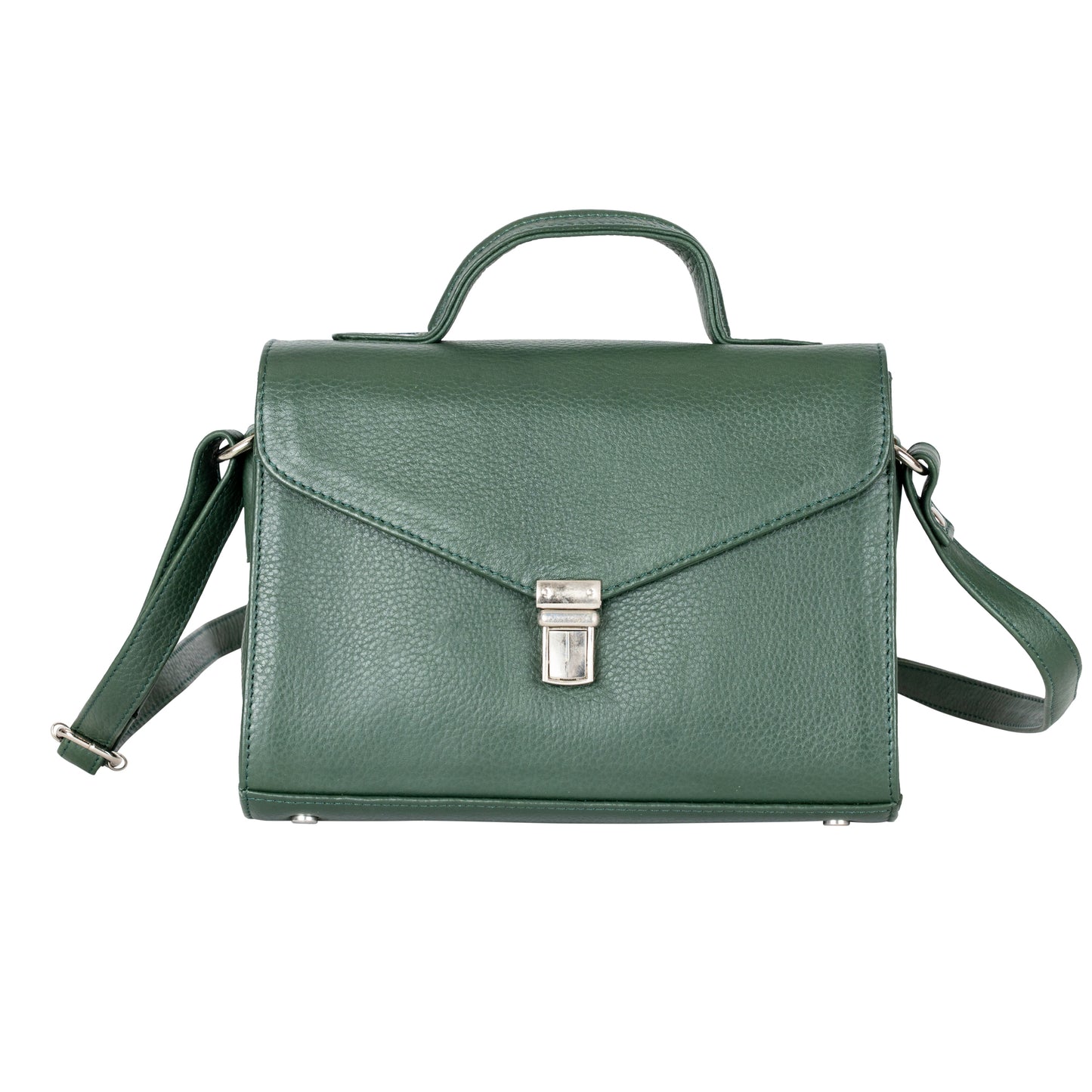 Harper - Sea Green Leather Top Handle Crossbody Bag