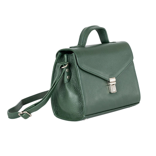 Harper - Sea Green Leather Top Handle Crossbody Bag