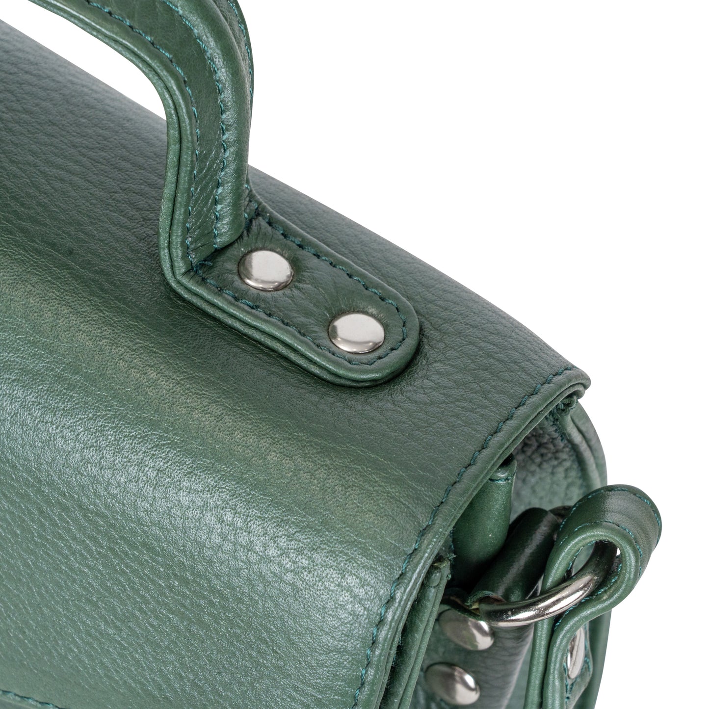 Harper - Sea Green Leather Top Handle Crossbody Bag