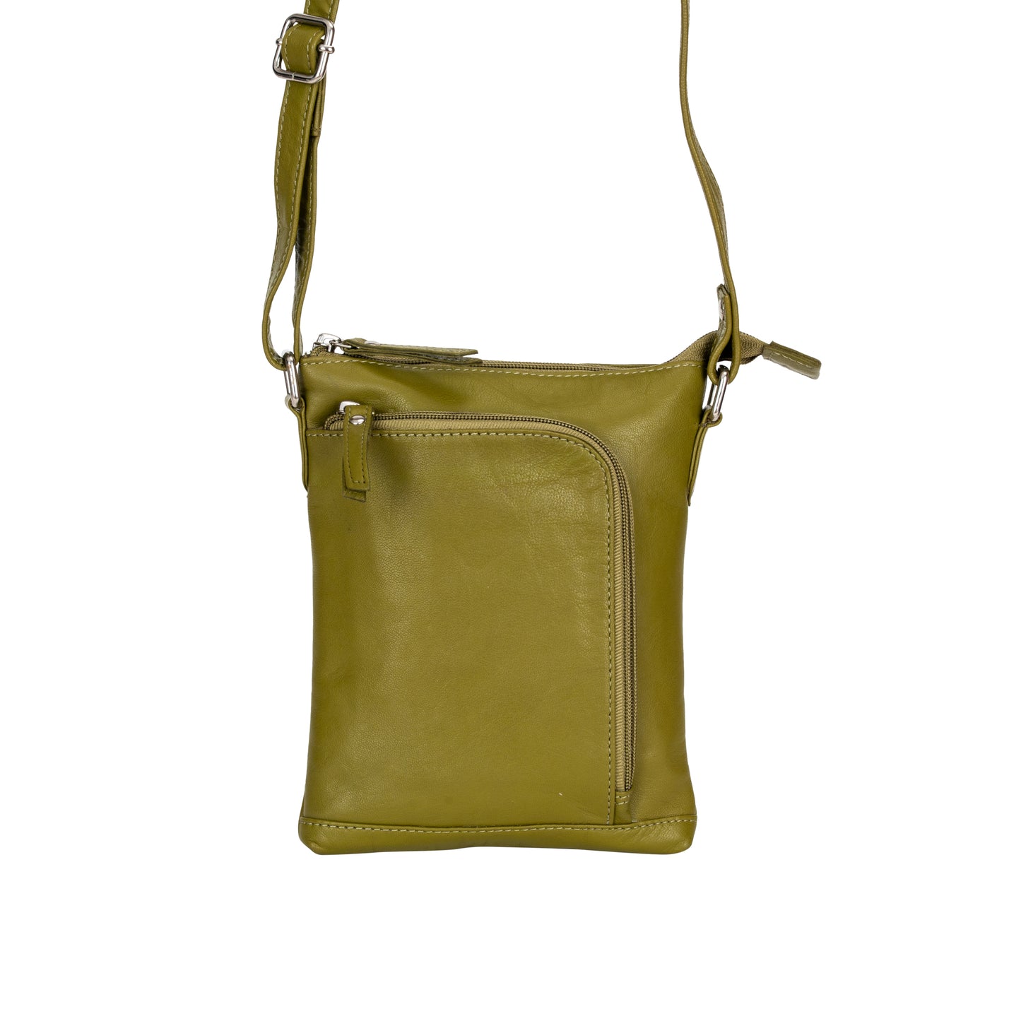 Greenwood Leather Cross Body Bag - Hazel Olive