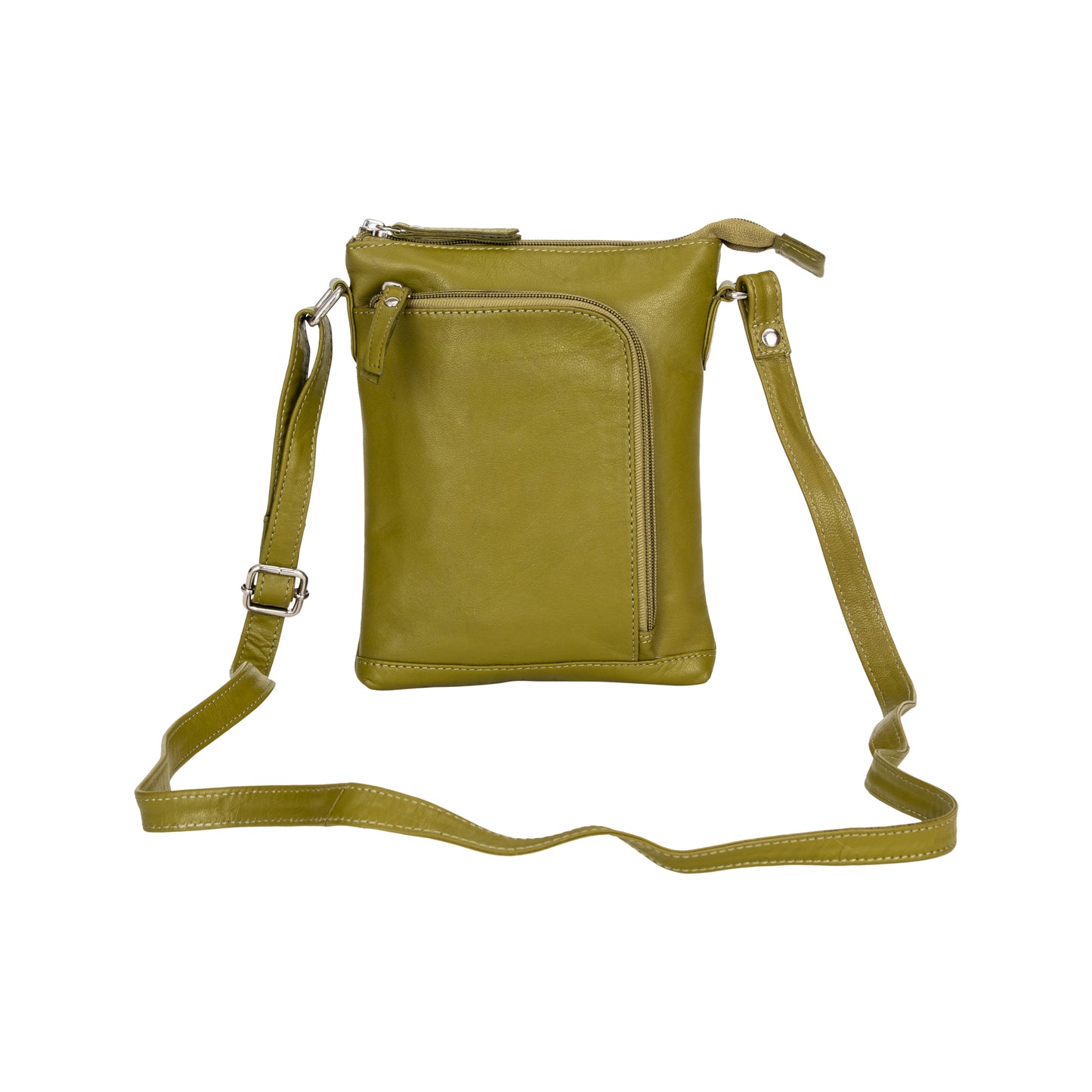 Greenwood Leather Cross Body Bag - Hazel Olive